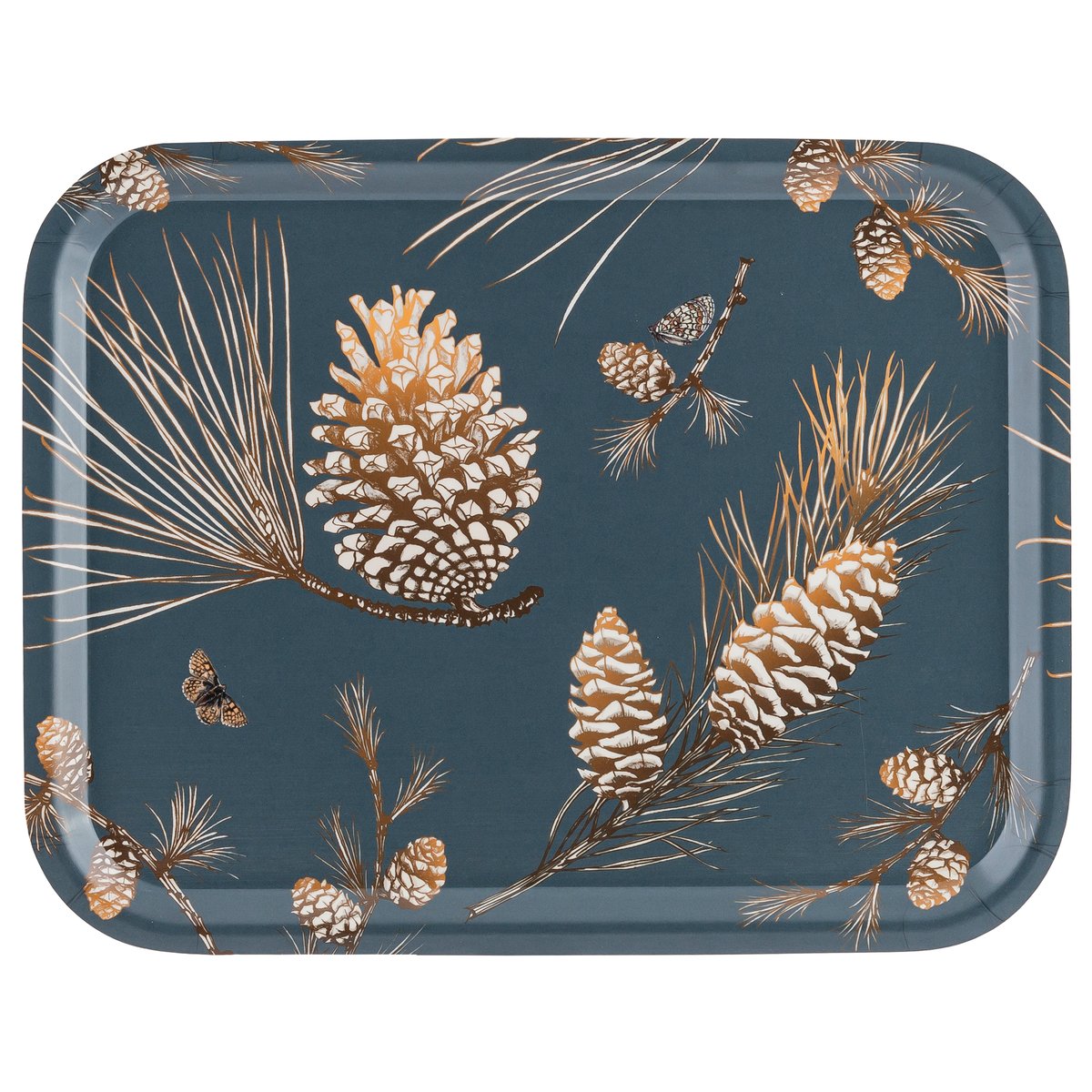 Åry Home Pine Cone tray 28x36 cm Thunder blue | Scandinavian Design | Trays | Blue
