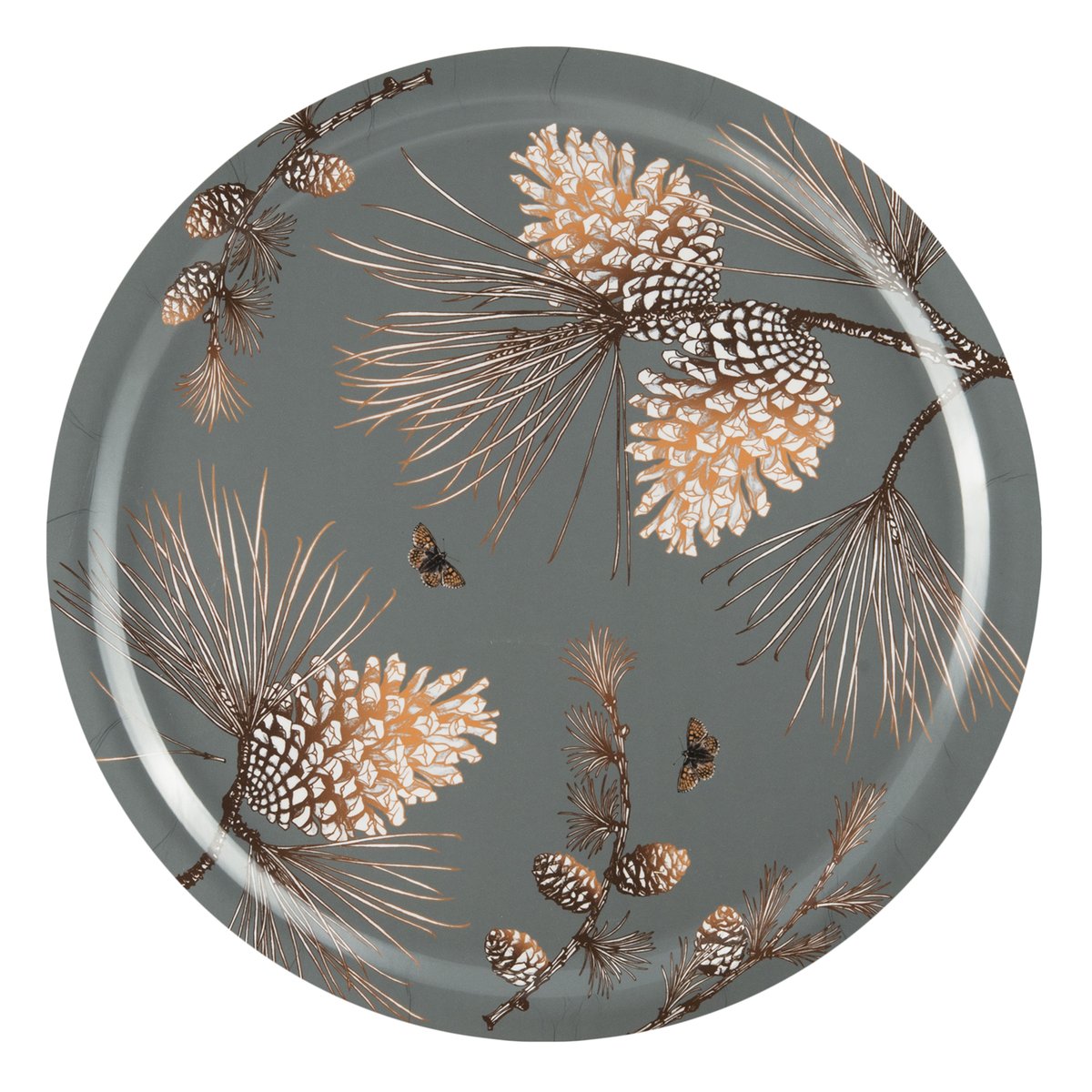 Åry Home Pine Cone tray o 49 cm Moss grey | Scandinavian Design | Trays | Grey
