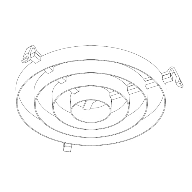 Bumling circular grid - White, ø19cm - Ateljé Lyktan