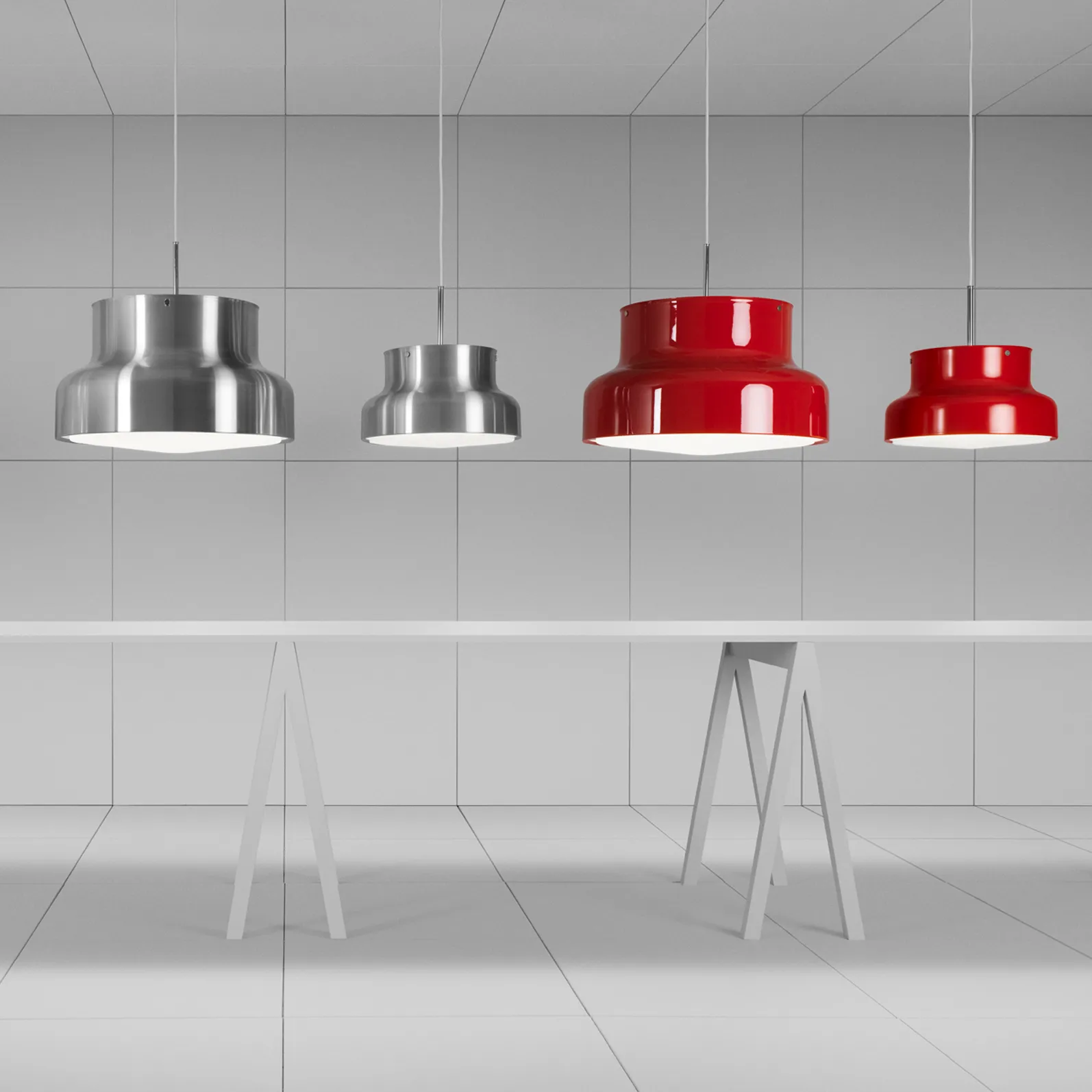 Bumling lamp 400 mm, Brushed aluminium Ateljé Lyktan