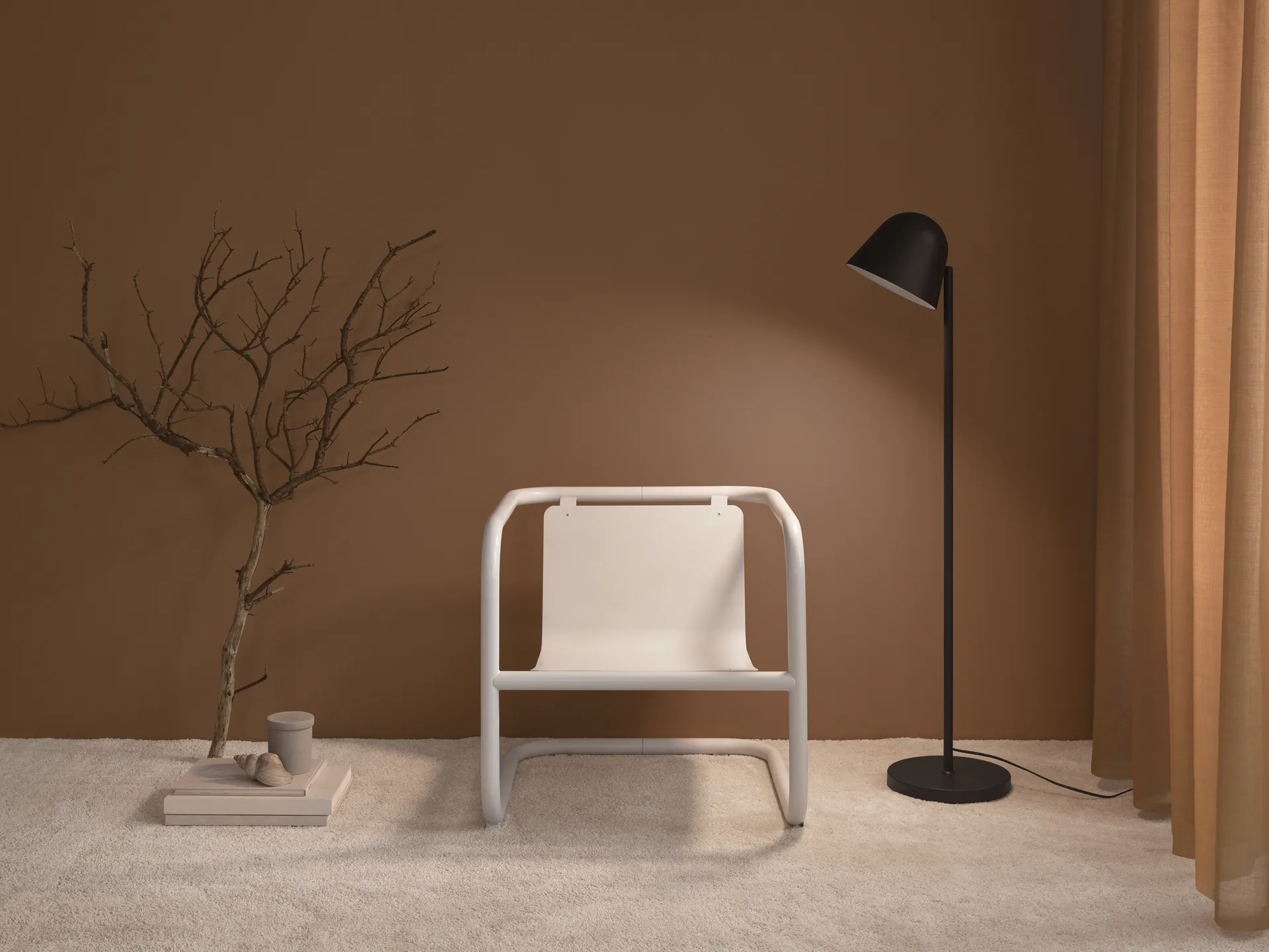 Charge floor lamp 139,3 cm, Black Ateljé Lyktan