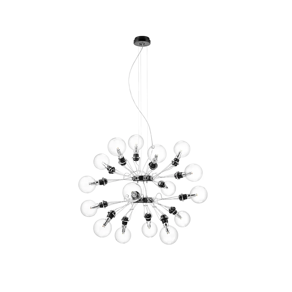 Matrix pendant lamp, Black, 16-arm Ateljé Lyktan