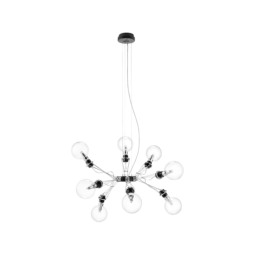 Ateljé Lyktan Matrix pendant lamp Black, 8-arm | Scandinavian Design | Pendant lamps | Black