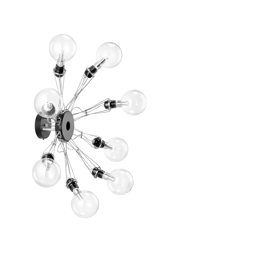 Matrix wall lamp, Black, 8-arm Ateljé Lyktan