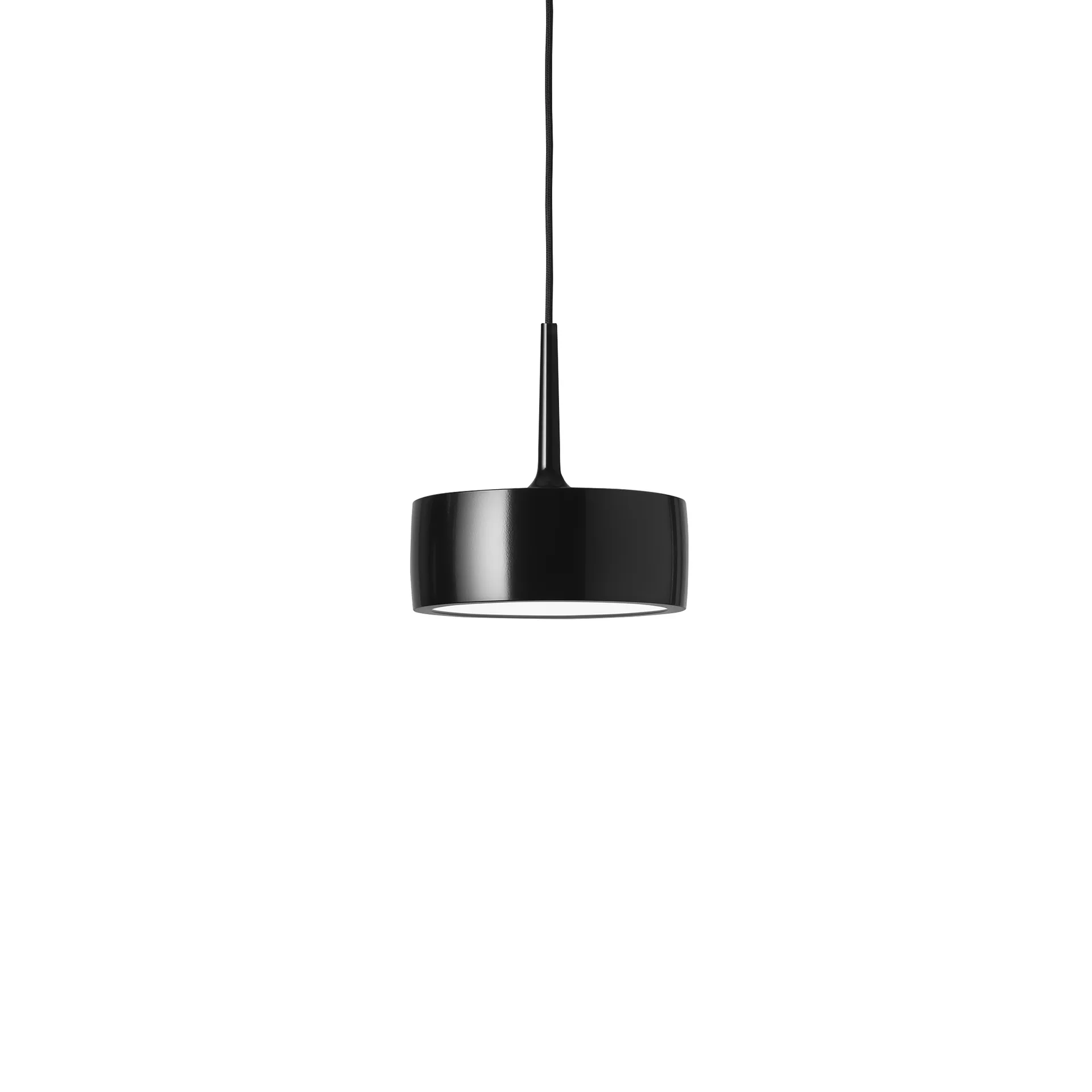 Riff Puck pendant lamp, Black, large, led Ateljé Lyktan