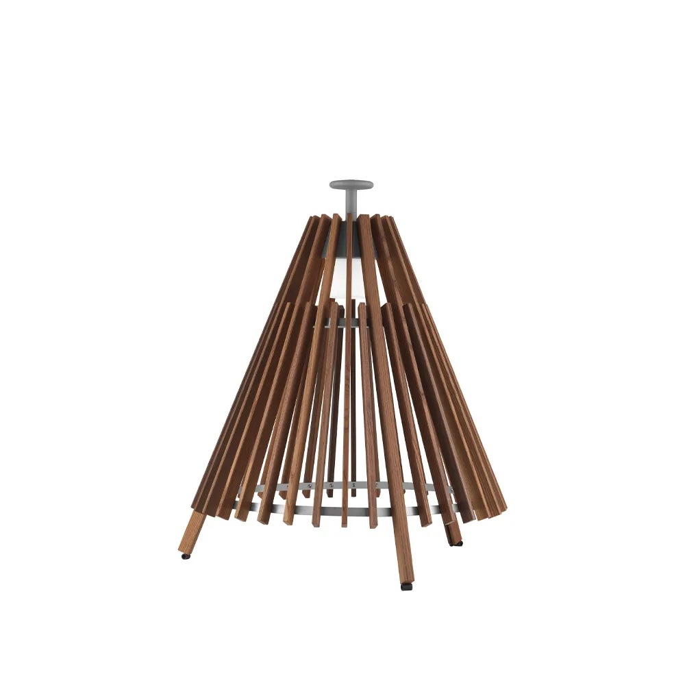 Tipi floor lamp, Heat-treated ash, 738, aluminium Ateljé Lyktan