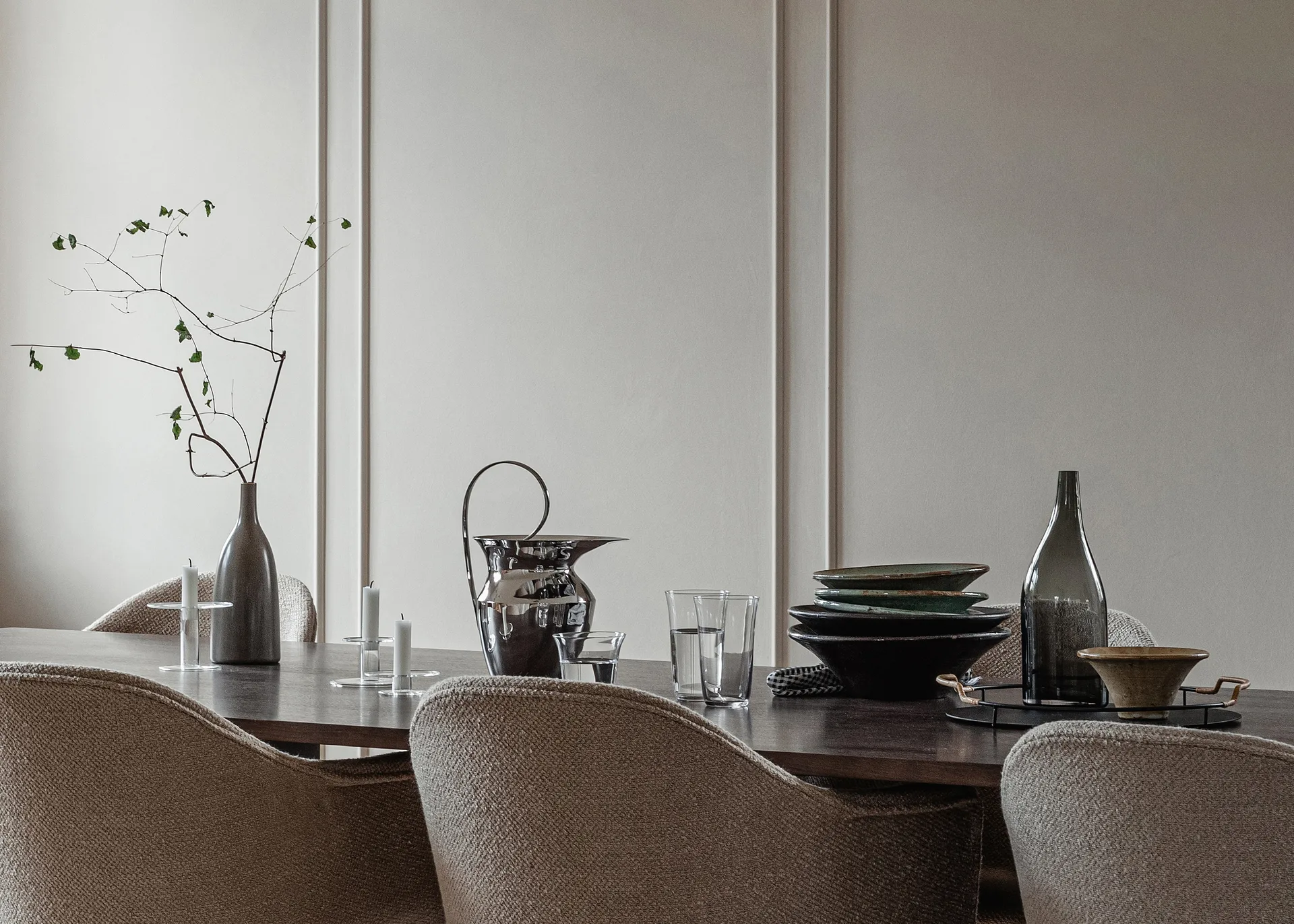 Abacus candle sticks 2,5 cm, Clear Audo Copenhagen