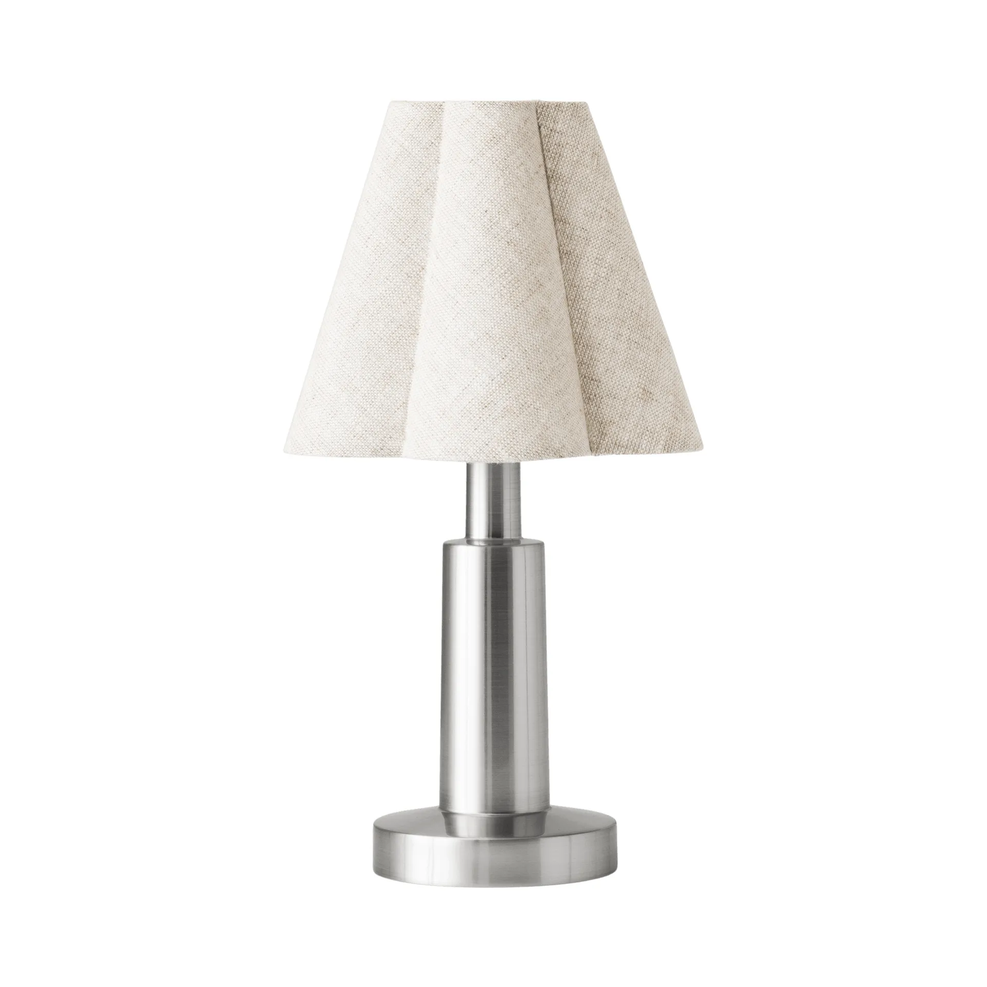 Admiral portable table lamp, Chrome-linen, 27 cm Audo Copenhagen