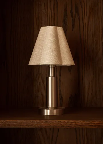Admiral portable table lamp - Chrome-linen, 27 cm - Audo Copenhagen