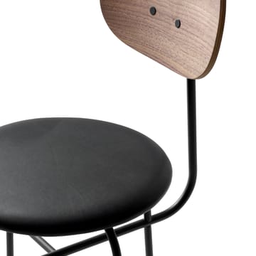 Afteroom chair black legs fabric seat - walnut-20296 pitch black - Audo Copenhagen