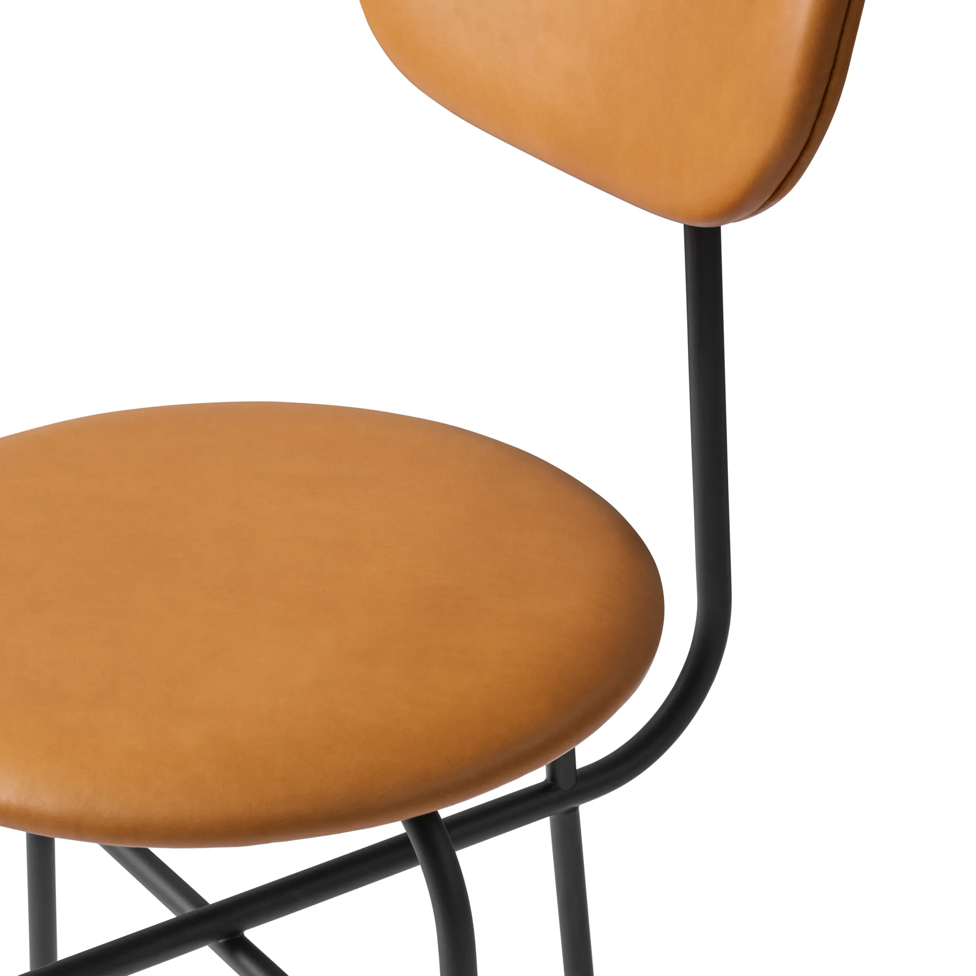 Afteroom chair black legs leather seat, dakar 0250 Audo Copenhagen