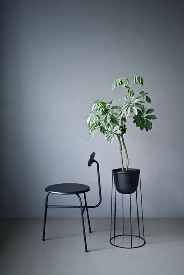 Afteroom chair leather seat 4 legs - Black-black - Audo Copenhagen