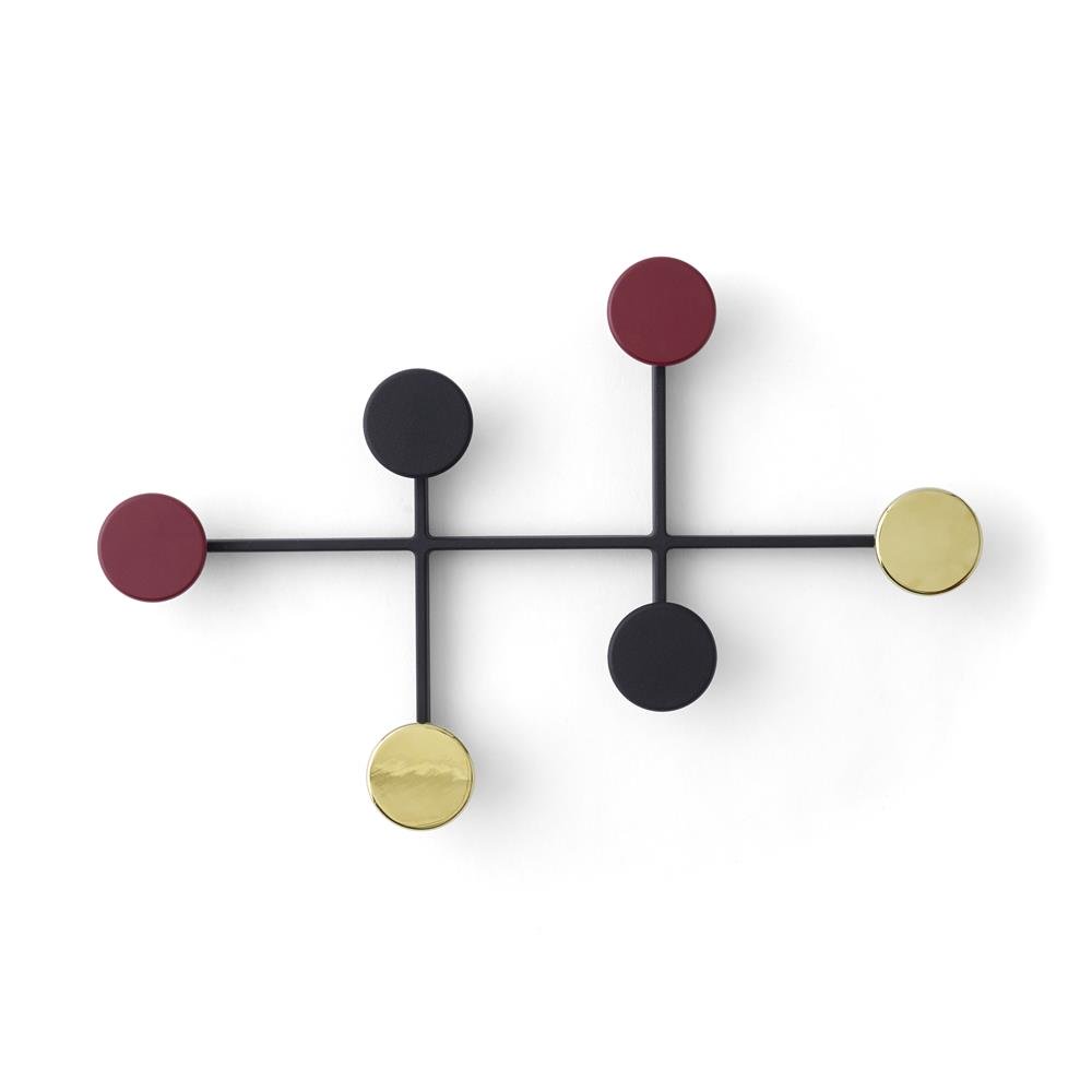Audo Copenhagen Afteroom coat hanger black-brass | Scandinavian Design | Clothes hooks & hangers | Black
