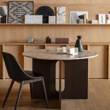 Androgyne dining table - Sand stone. stained oak stand - Audo Copenhagen