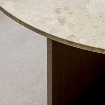 Androgyne dining table - Sand stone-untreated oak stand - Audo Copenhagen