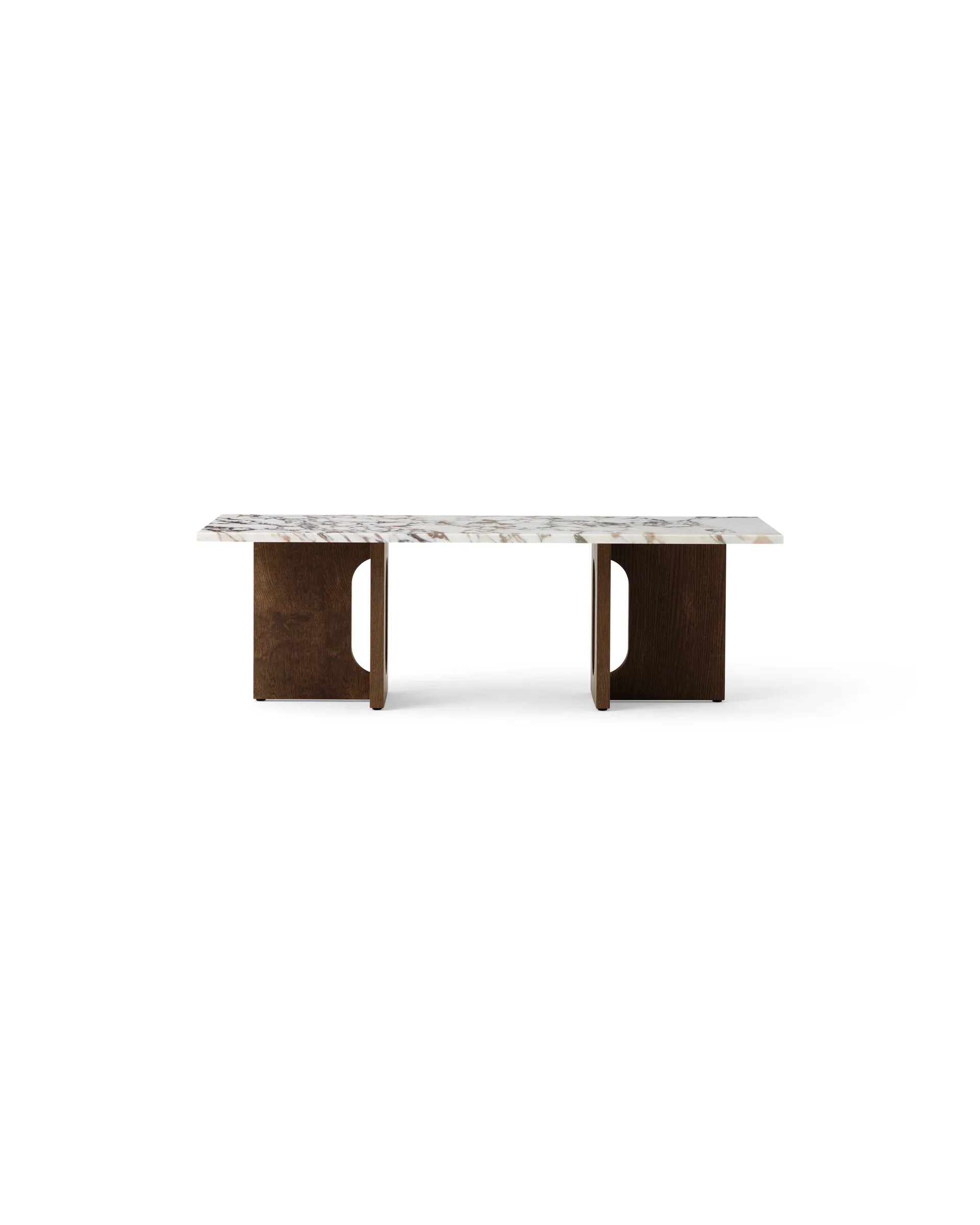 Androgyne lounge table, Dark st. oak-Calacatta viola Audo Copenhagen
