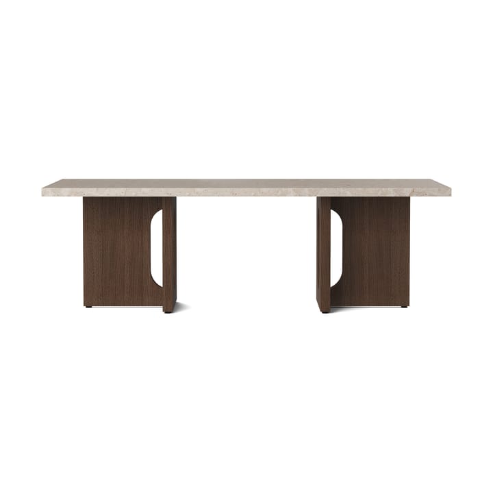 Androgyne lounge table - Sand/kunis breccia, dark stained oak legs - Audo Copenhagen