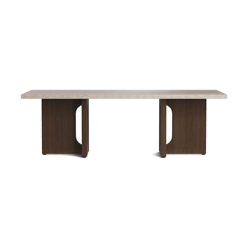 Androgyne lounge table - Sand/kunis breccia, dark stained oak legs - Audo Copenhagen