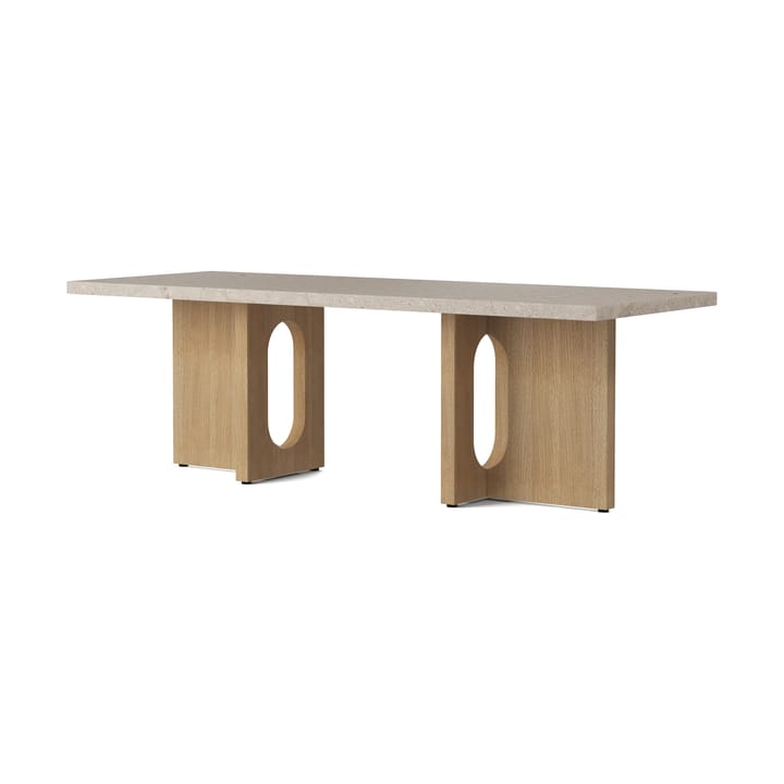 Androgyne lounge table - Sand/kunis breccia, oak legs - Audo Copenhagen