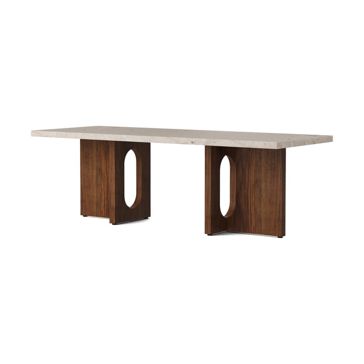 Androgyne lounge table - Sand/kunis breccia, walnut legs - Audo Copenhagen