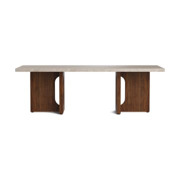 Androgyne lounge table - Sand/kunis breccia, walnut legs - Audo Copenhagen