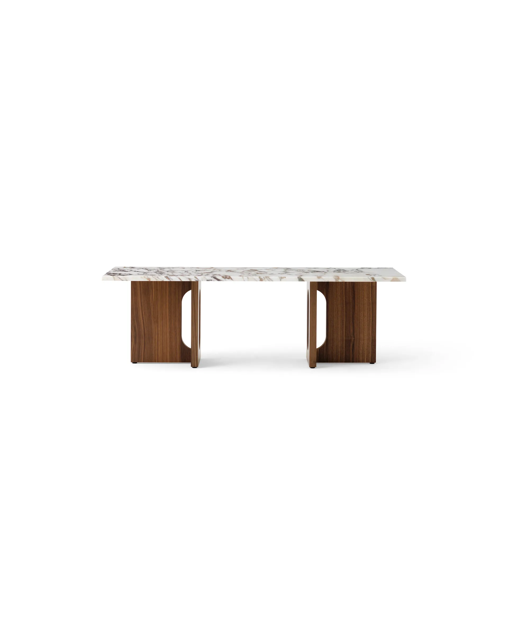 Androgyne lounge table, Walnut-Calacatta viola Audo Copenhagen