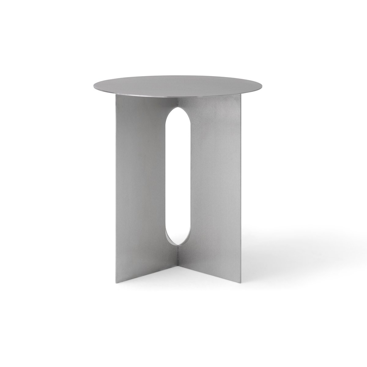 Audo Copenhagen Androgyne side table o40cm Brushed steel