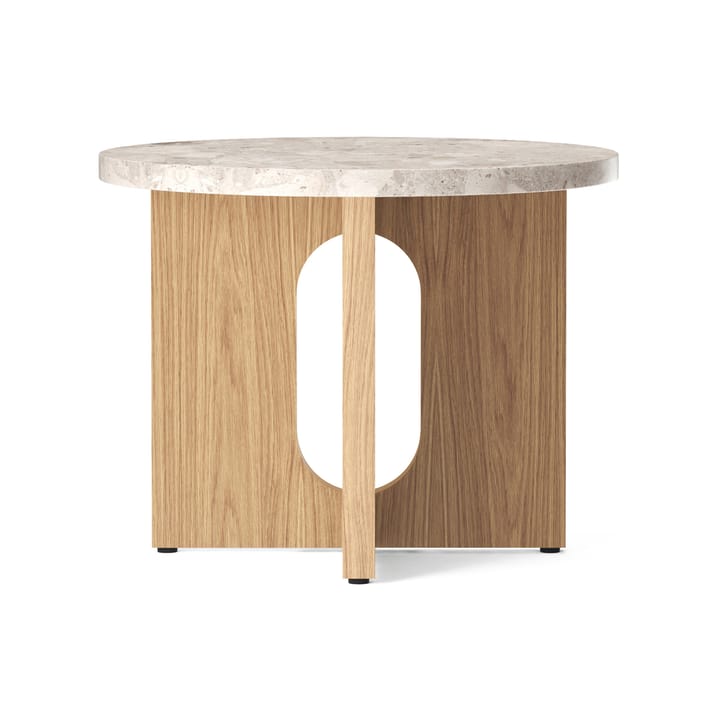 Androgyne side table Ø50 cm oak base - Kunis Breccia table top - Audo Copenhagen