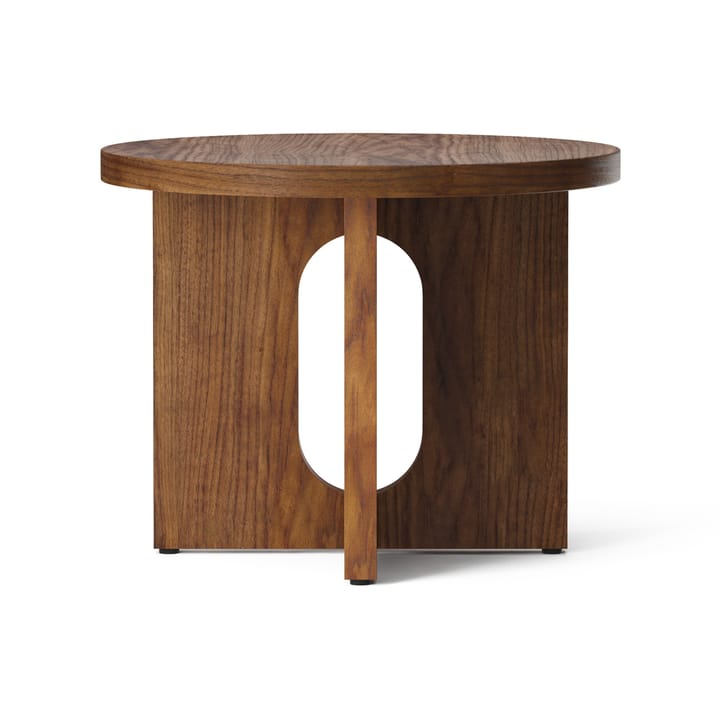 Androgyne side table Ø50 cm walnut base - Walnut-table top - Audo Copenhagen