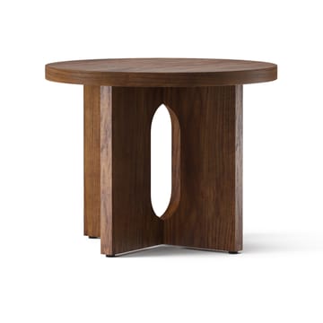 Androgyne side table Ø50 cm walnut base - Walnut-table top - Audo Copenhagen