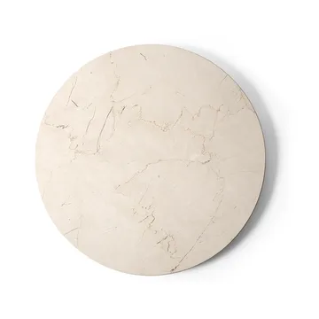 Androgyne side table - Calacatta Viola marble-ivory steel, Ø42 cm - Audo Copenhagen