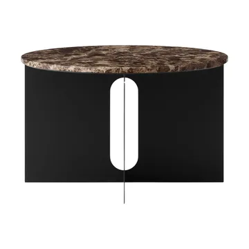 Androgyne side table - Emperador marble-black steel, Ø65 cm - Audo Copenhagen
