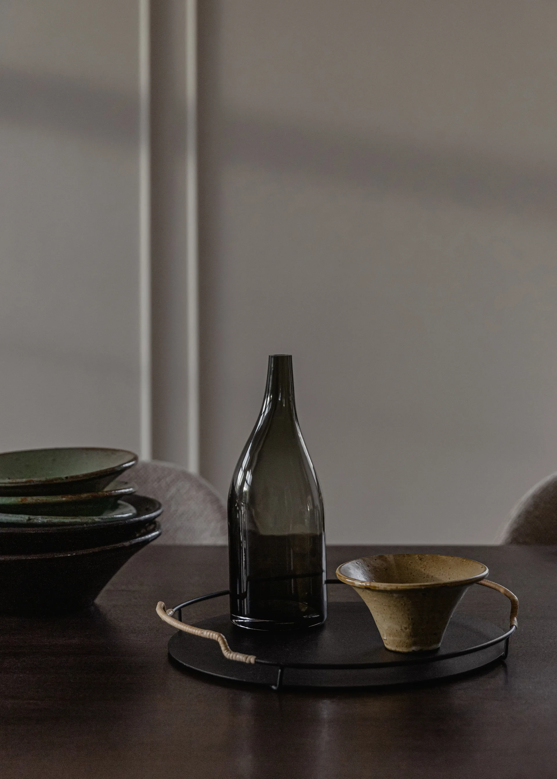 Balcony serving tray Ø36.5 cm, Black Audo Copenhagen