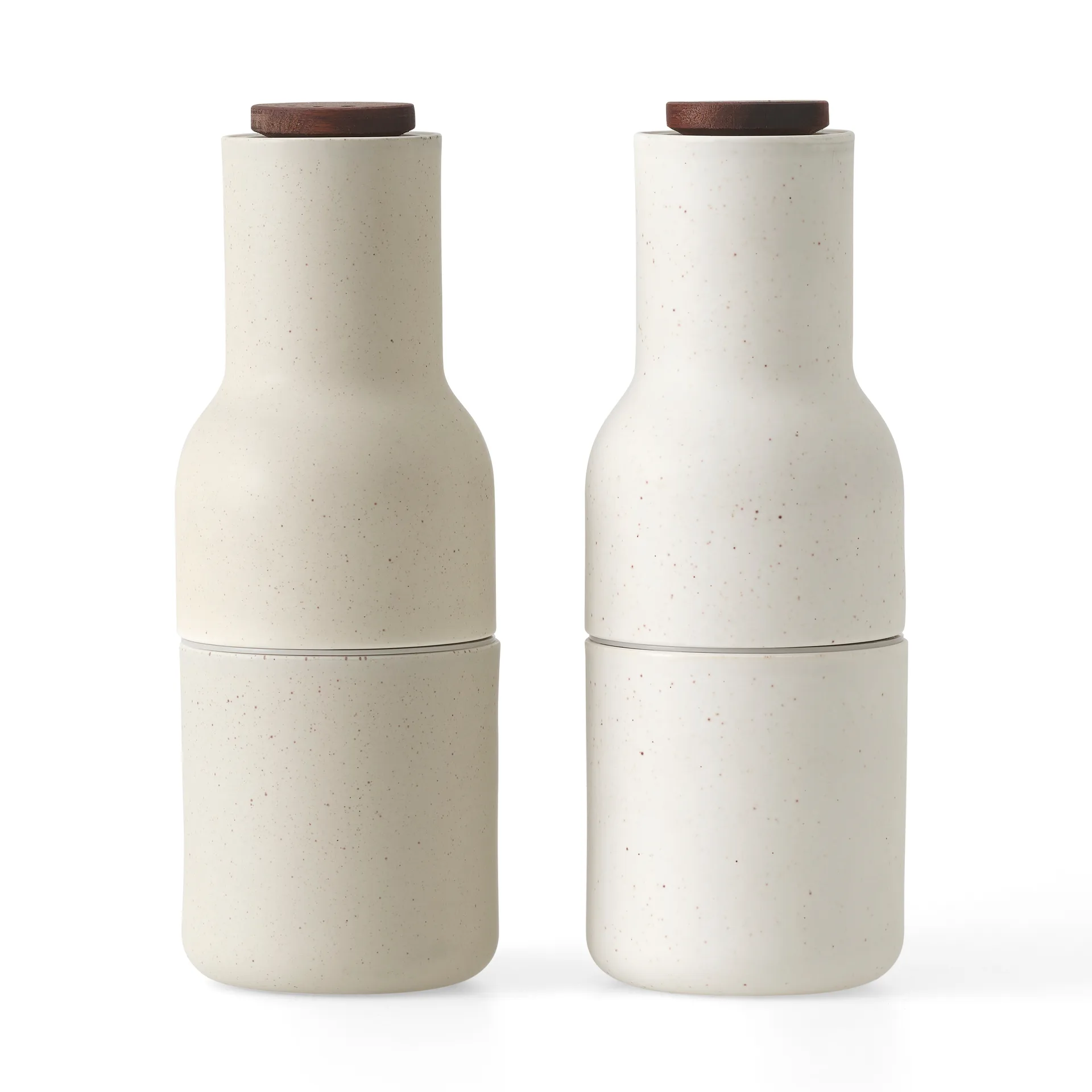 Bottle Grinder spice grinder ceramic 2-pack, Sand (walnut lid) Audo Copenhagen