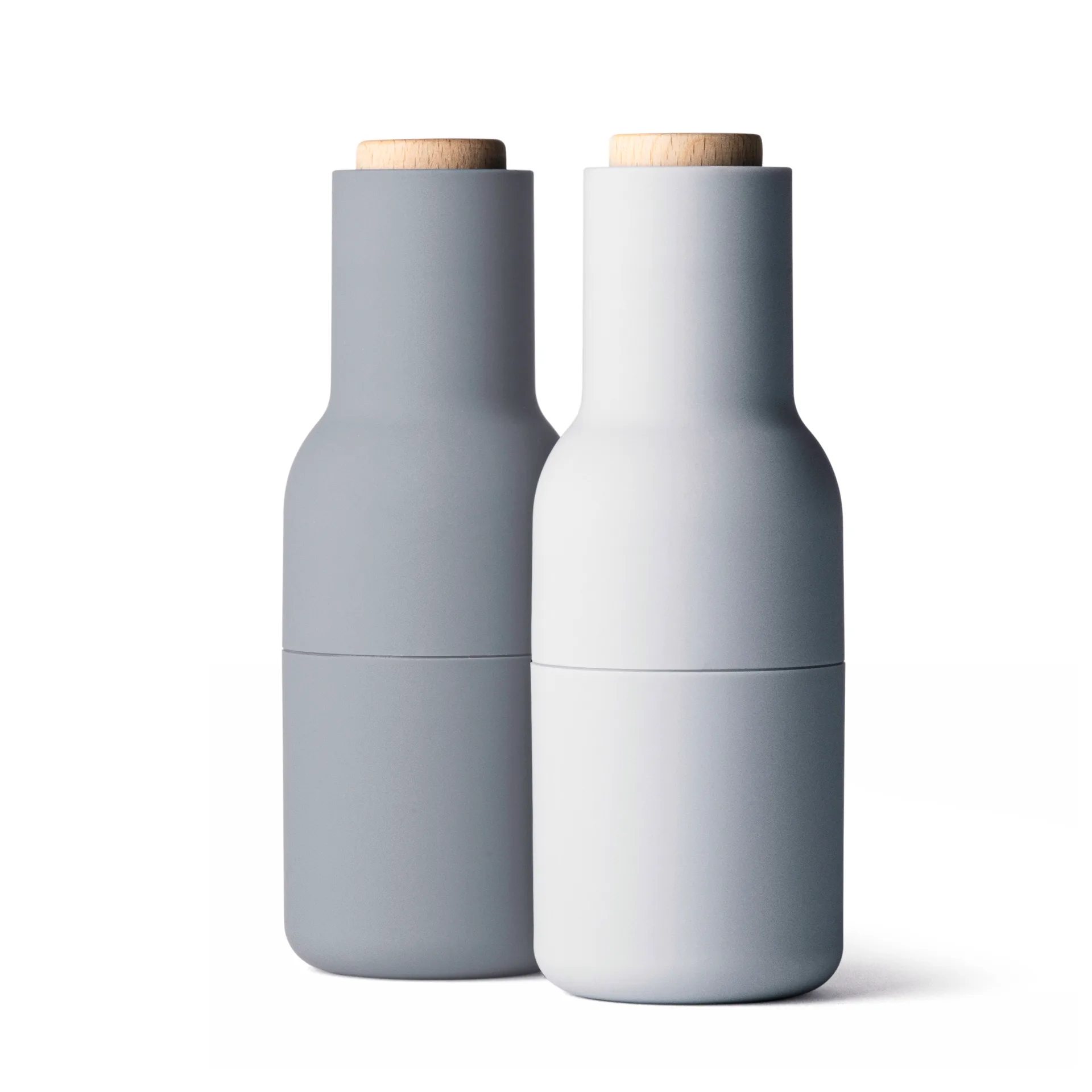 Bottle grinder spice mill 2-pack special edition, concrete-feather (wooden lid) Audo Copenhagen