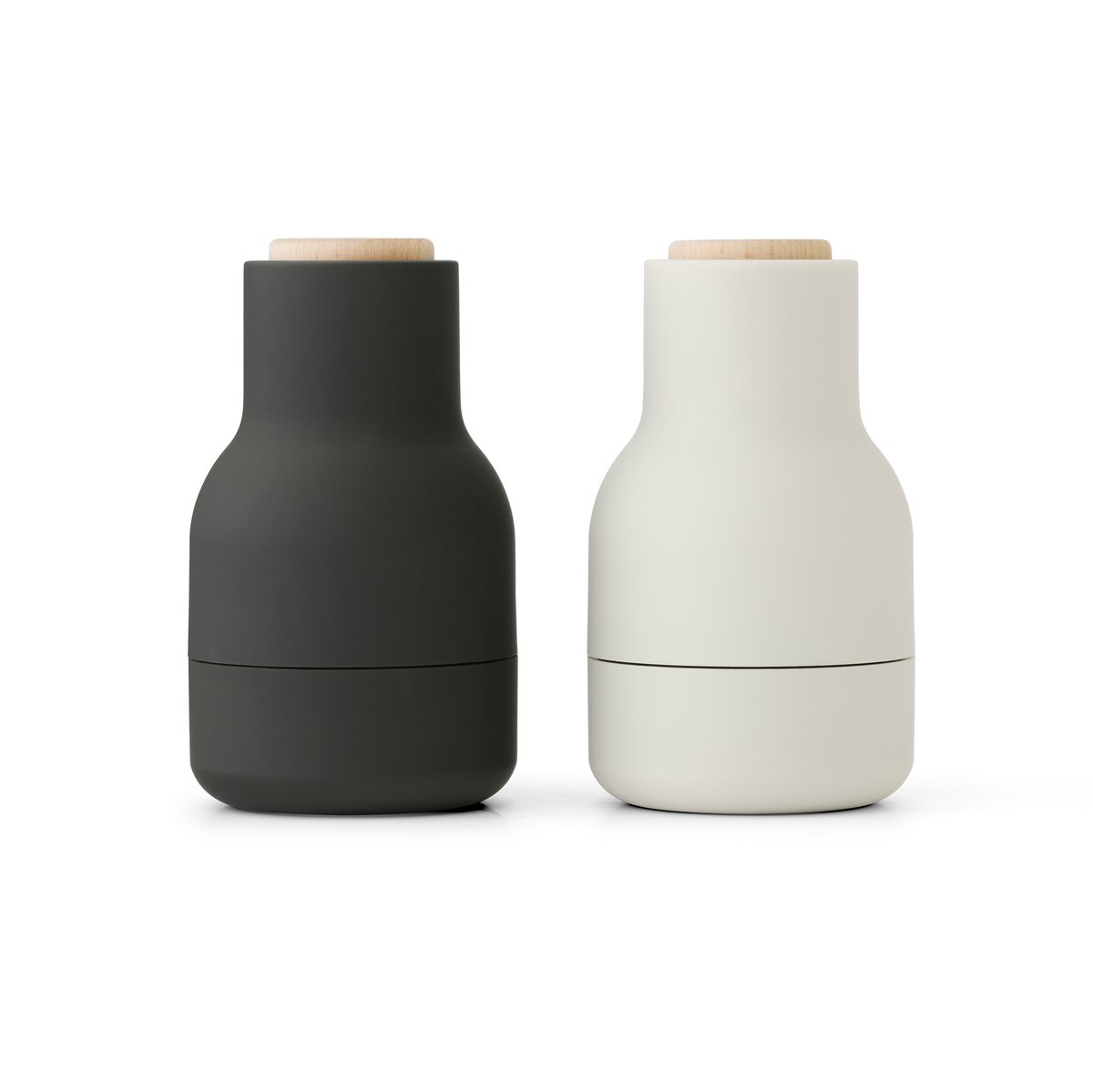 Audo Copenhagen Bottle Grinder spice mill - small 2-pack Ash-carbon-beech