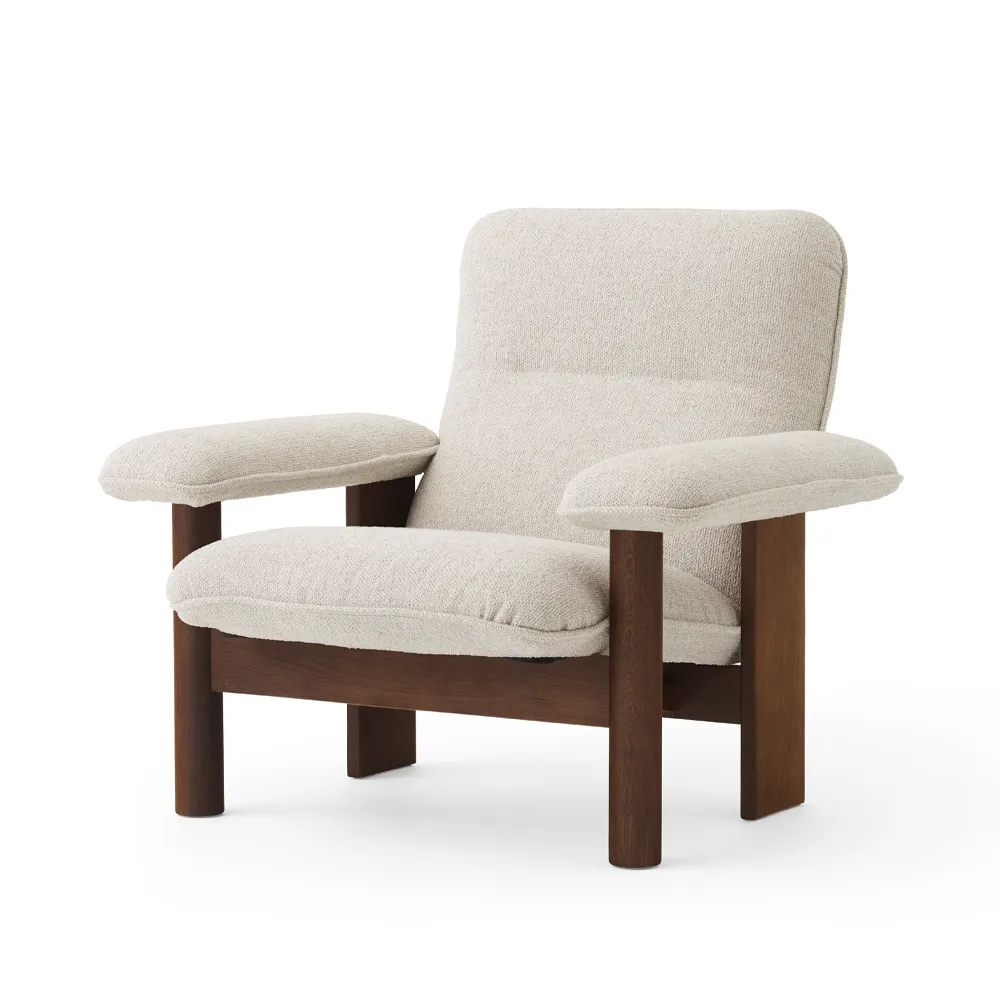 Brasilia armchair, Dark oak-Moss 011 grey Audo Copenhagen