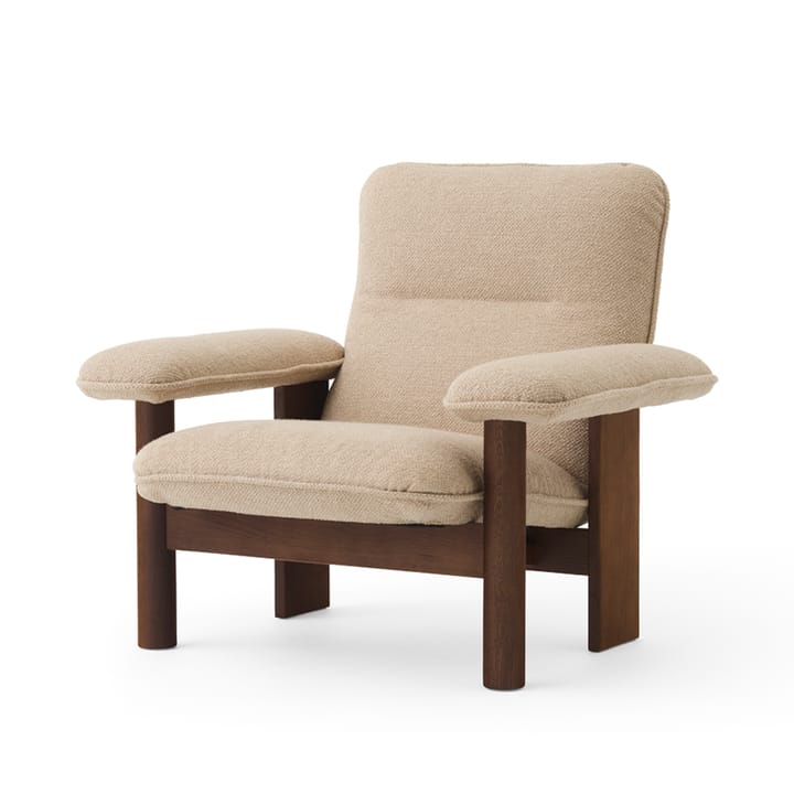 Brasilia armchair - Fabric bouclé 02 beige, dark stained oak legs - Audo Copenhagen