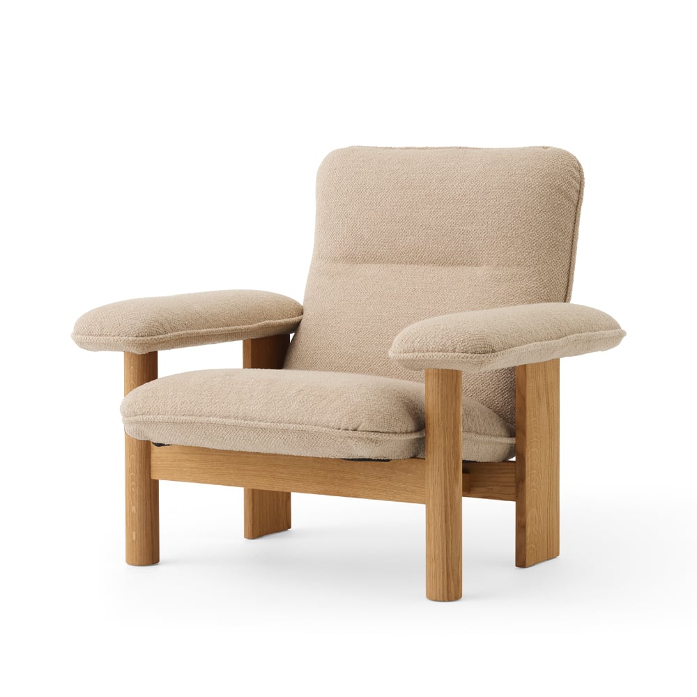 Audo Copenhagen Brasilia armchair Oiled oak-Bouclé 02 beige