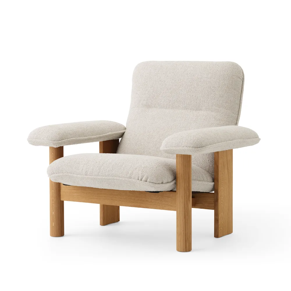 Brasilia armchair, Oiled oak-Moss 011 grey Audo Copenhagen
