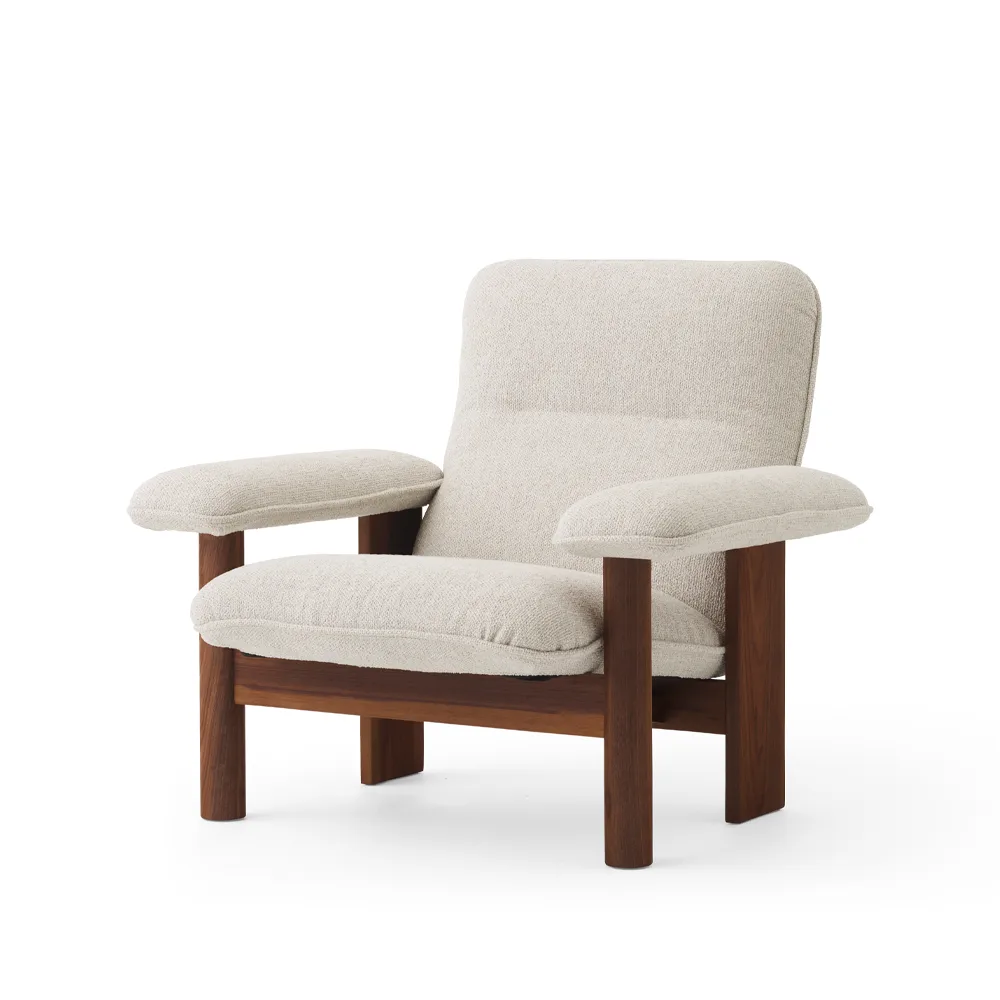 Brasilia armchair, Walnut-Moss 011 grey Audo Copenhagen
