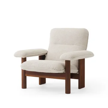 Brasilia armchair - Walnut-Moss 011 grey - Audo Copenhagen