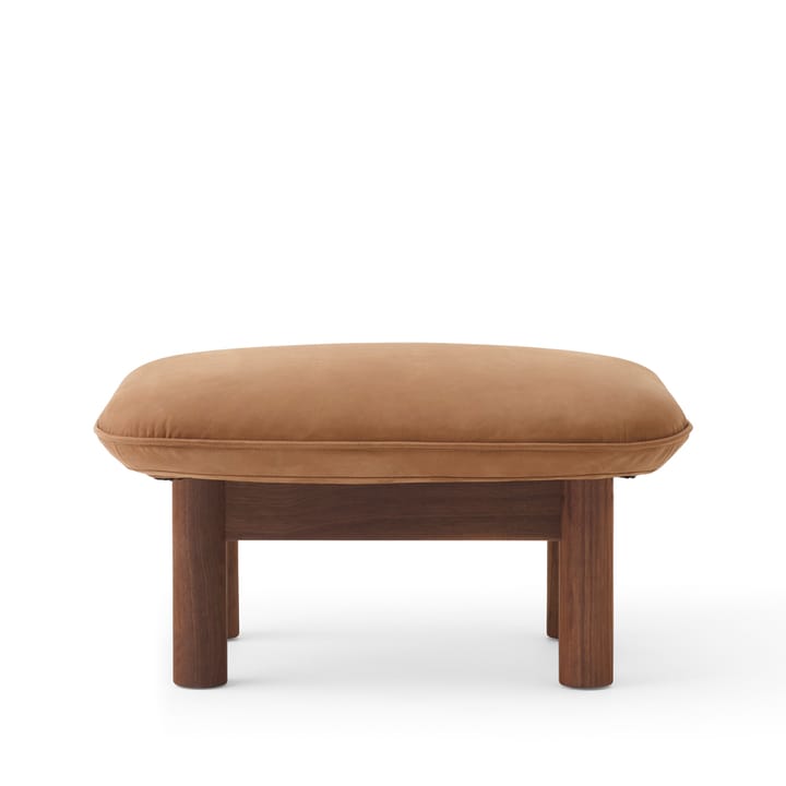 Brasilia footstool - Dunes camel 21004 brown-walnut - Audo Copenhagen