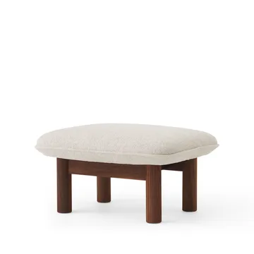 Brasilia footstool - Moss 011 grey-walnut legs - Audo Copenhagen