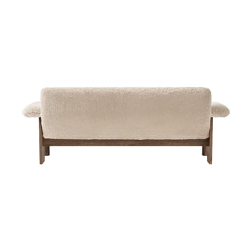 Brasilia sofa 2-seats - Walnut-Nature sheepskin curly - Audo Copenhagen