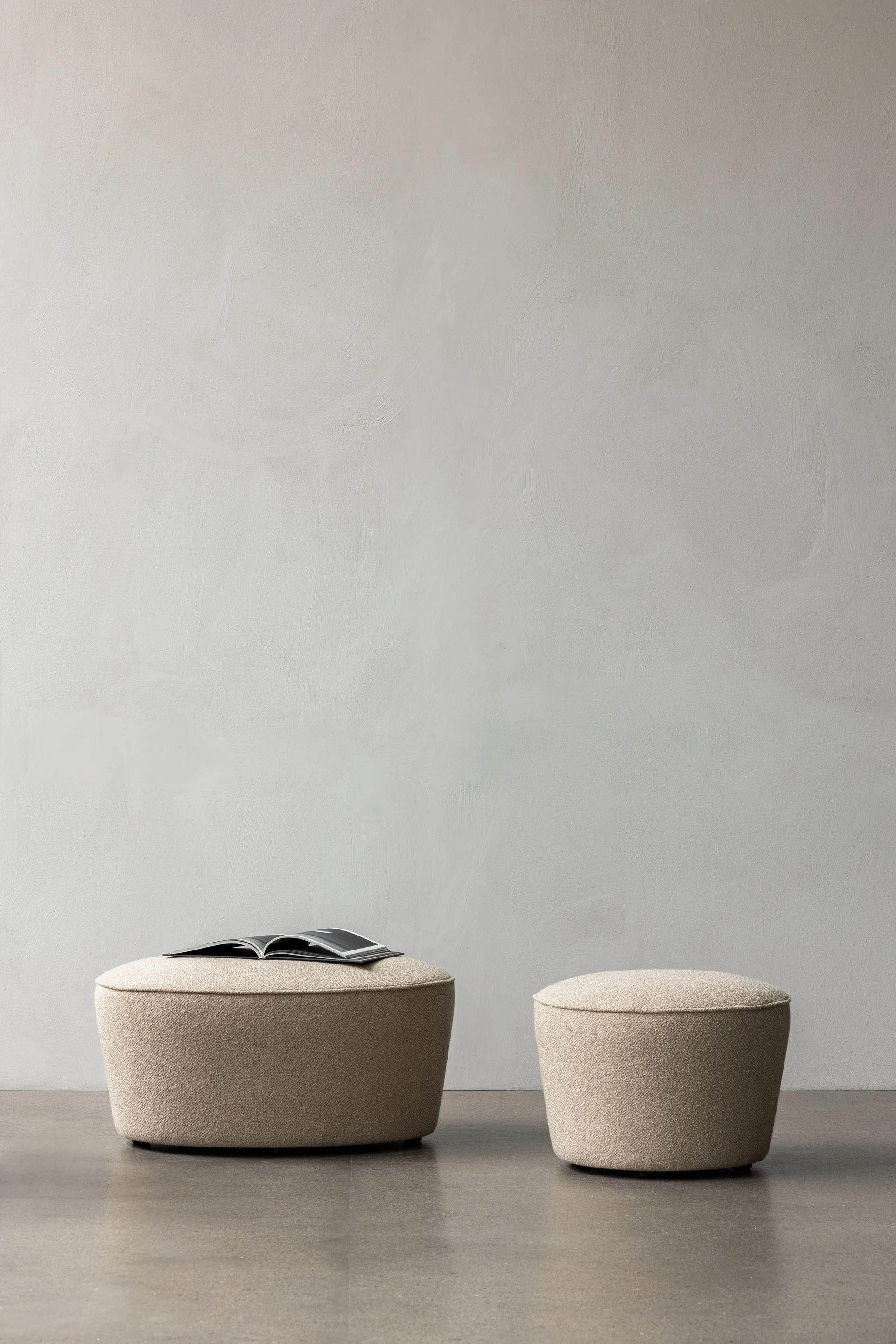 Cairn pouf oval, Bouclé 02 Audo Copenhagen