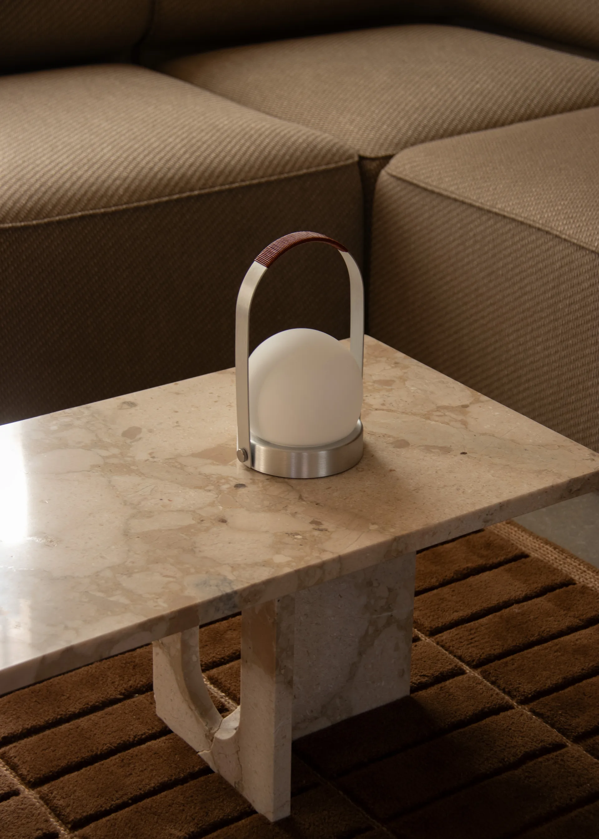 Carrie portable table lamp, Brushed aluminium Audo Copenhagen