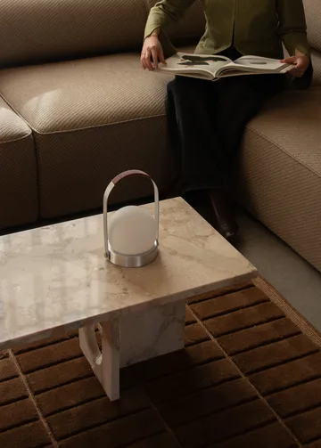 Carrie portable table lamp - Brushed aluminium - Audo Copenhagen