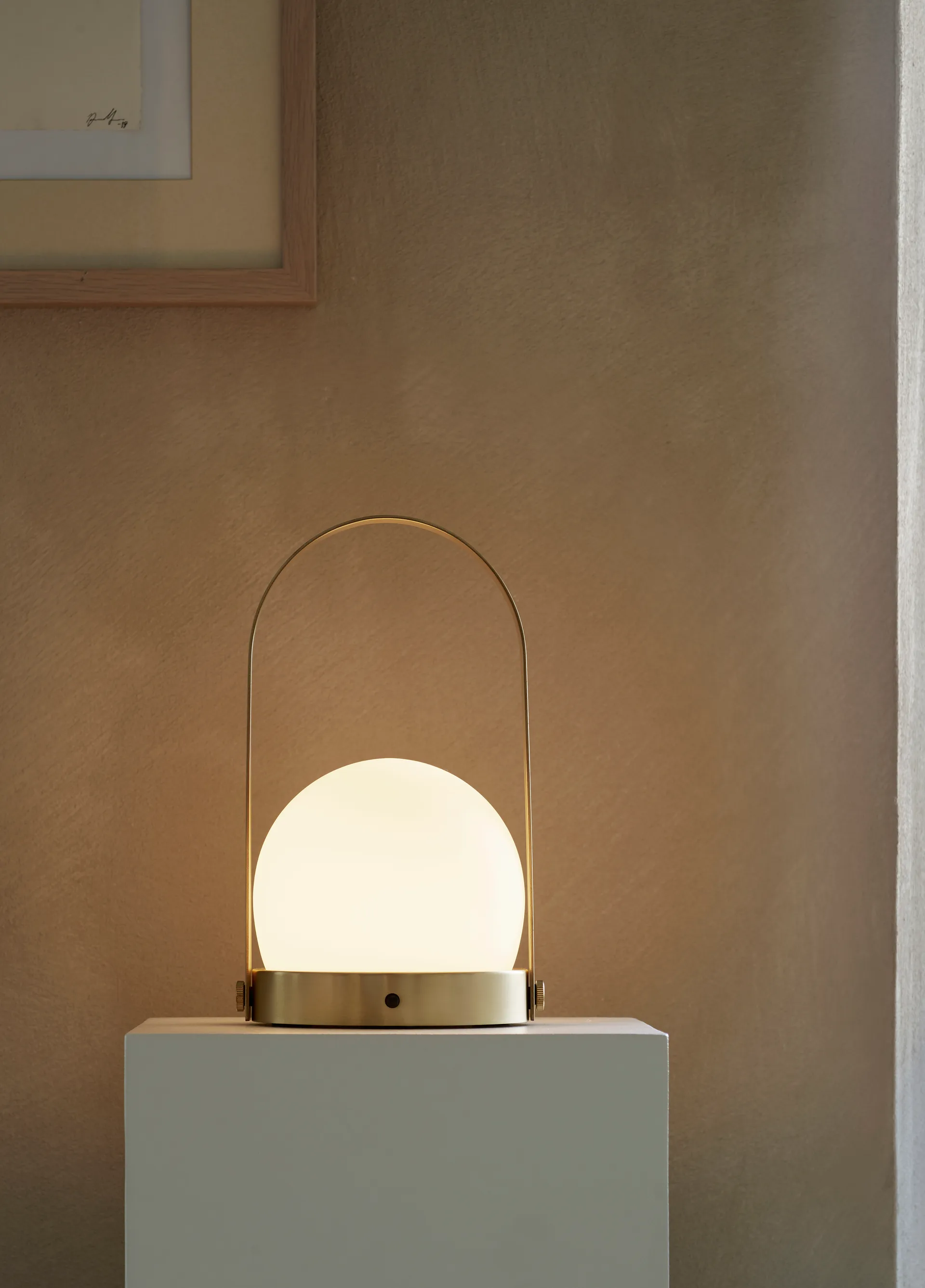Carrie portable table lamp, brushed brass Audo Copenhagen