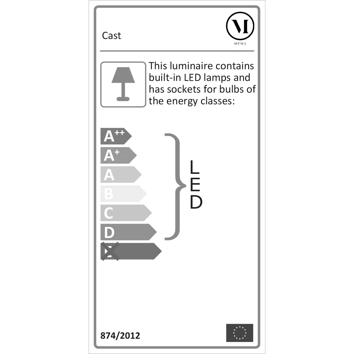 Cast shape 3 pendant lamp, black Audo Copenhagen